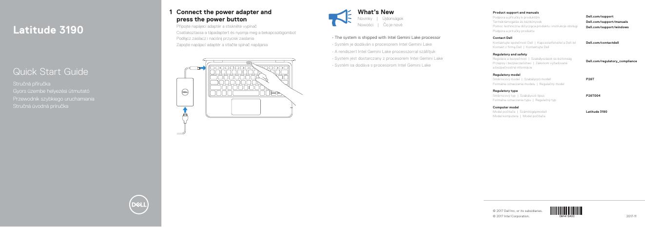 戴尔Latitude 3190快速<em>入门</em>指南 海报