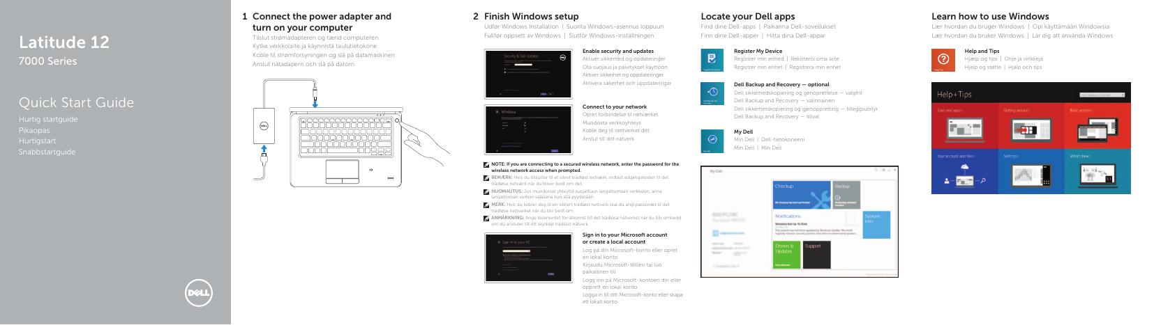 戴尔 Latitude 12 7000 系列快速<em>入门</em>指南 海报