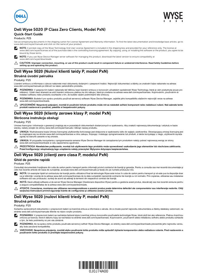 戴尔Wyse 5020零客户端快速<em>入门</em>指南 海报