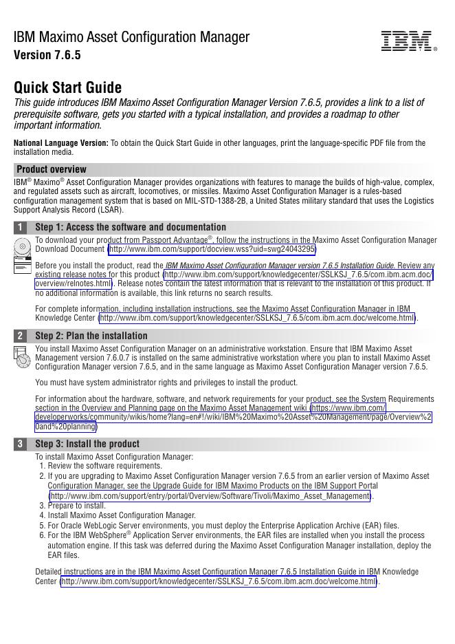 IBM Maximo 资产配置管理器 7.6.5 快速<em>入门</em>指南 海报