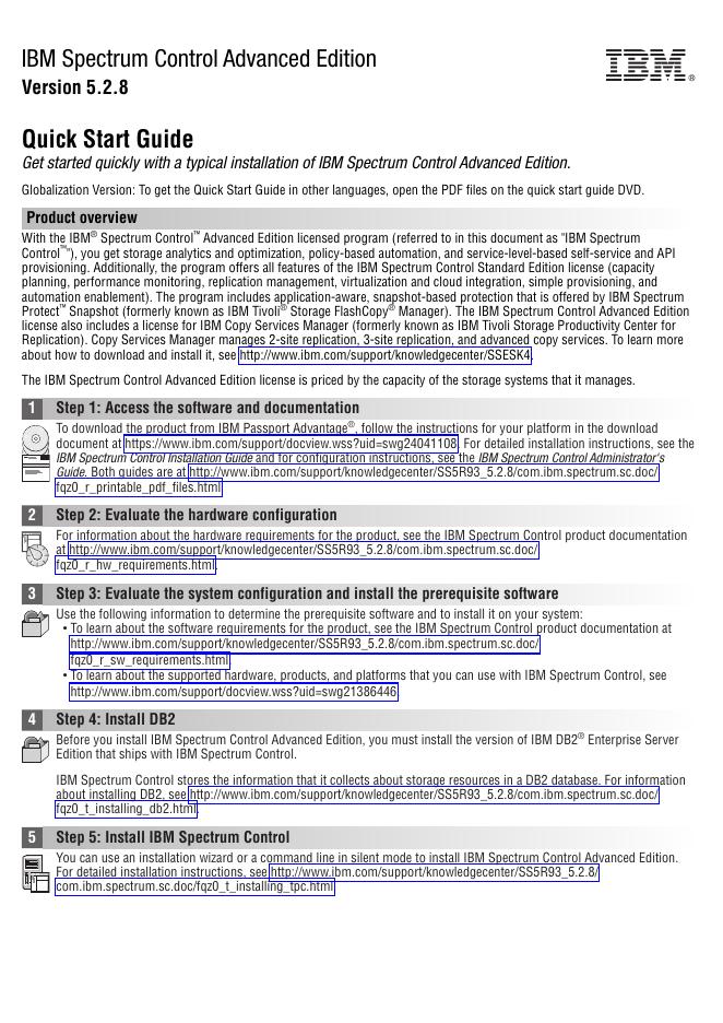 IBM Spectrum Control Advanced Edition快速<em>入门</em>指南 海报