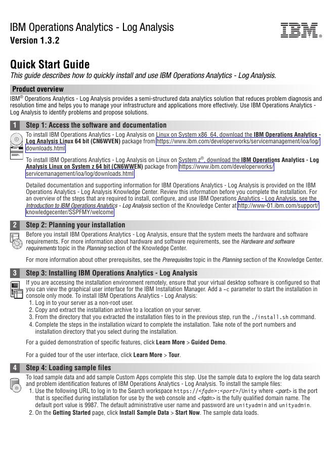 IBM Operations Analytics-Log Analysis快速<em>入门</em>指南 海报