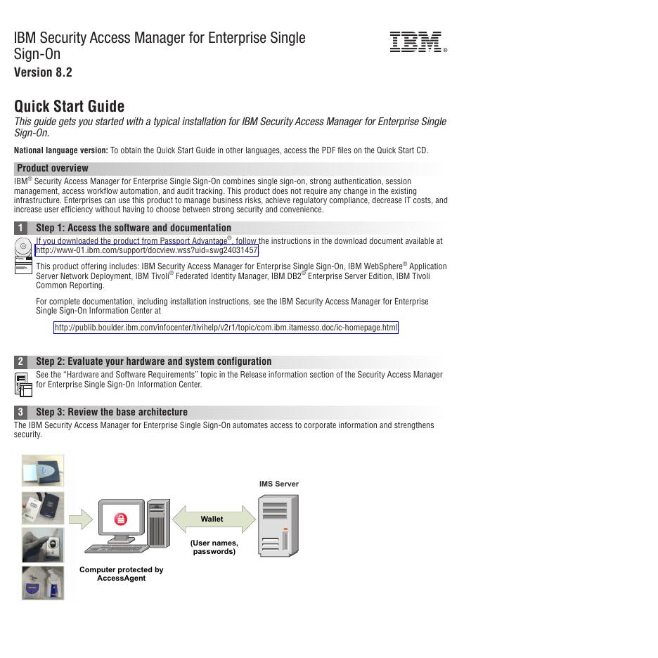 IBM Security Access Manager for Enterprise Single Sign-On 快速<em>入门</em>指南 海报