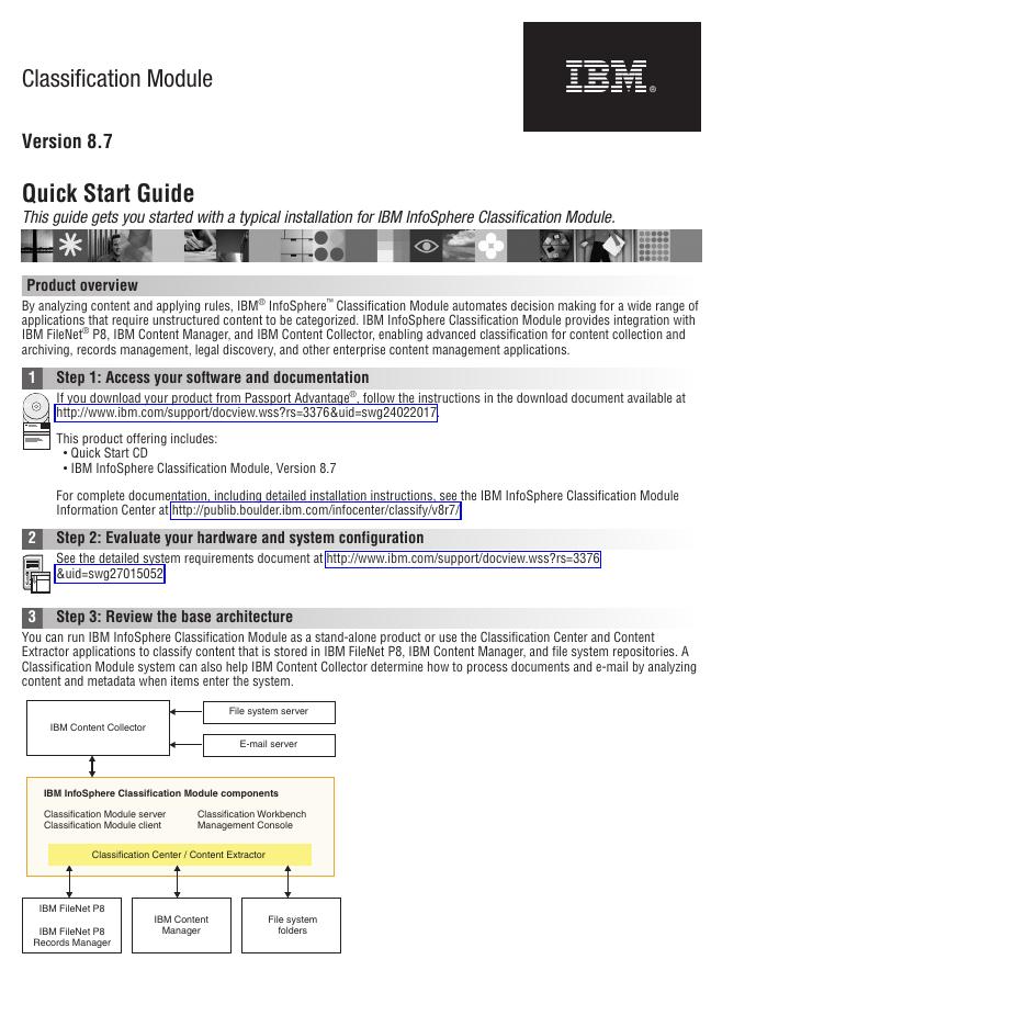 IBM InfoSphere Classification Module V8.7快速<em>入门</em>指南 海报