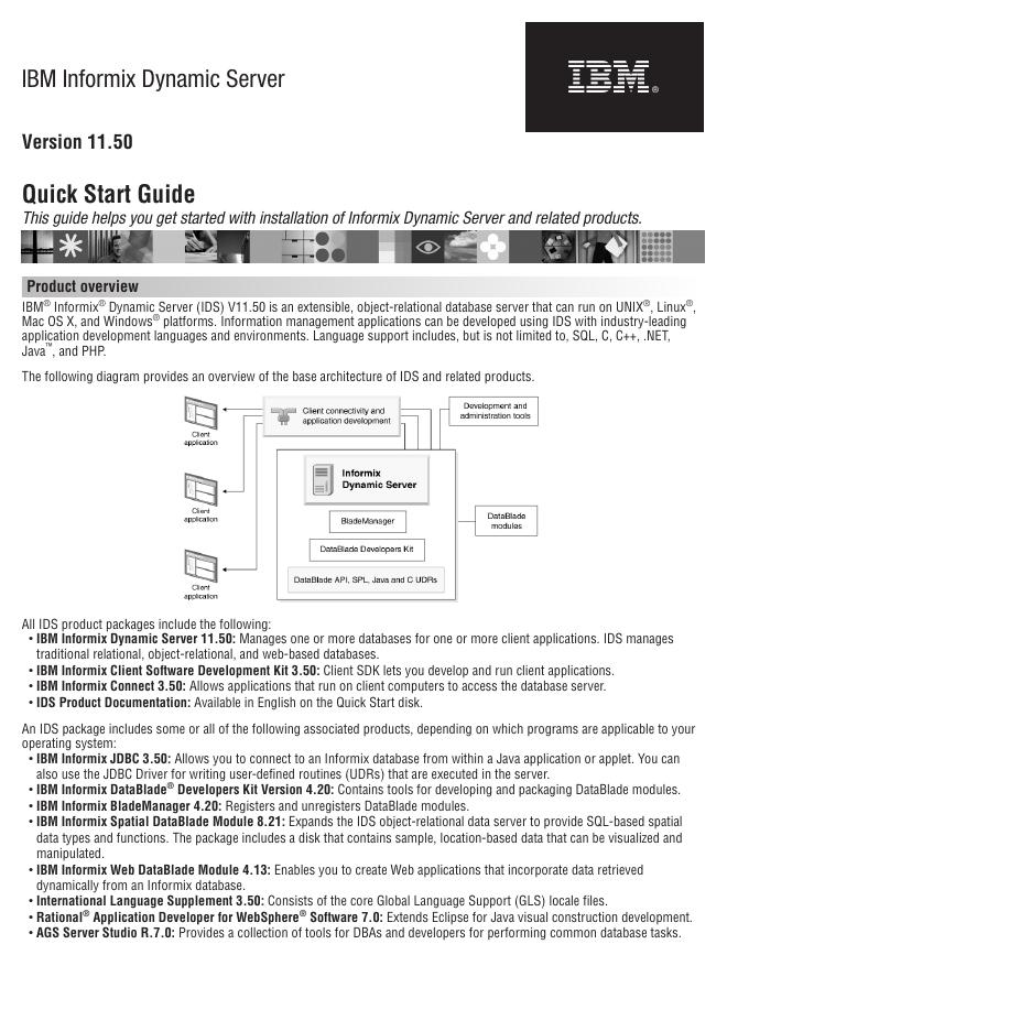IBM Informix Dynamic Server V11.50快速<em>入门</em>指南 海报