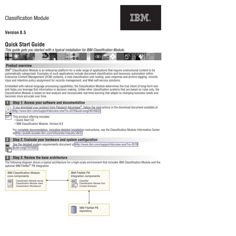 IBM Classification Module V8.5 快速<em>入门</em>指南 海报