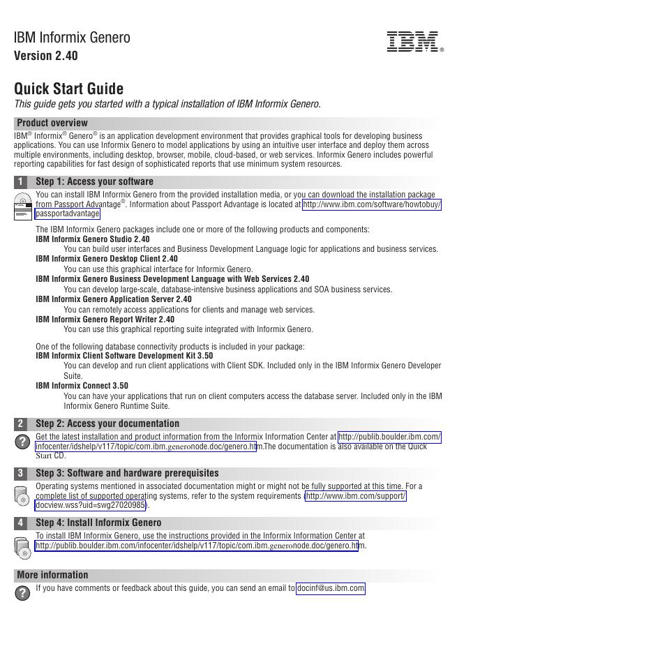 IBM Informix Genero 2.40快速<em>入门</em>指南 海报
