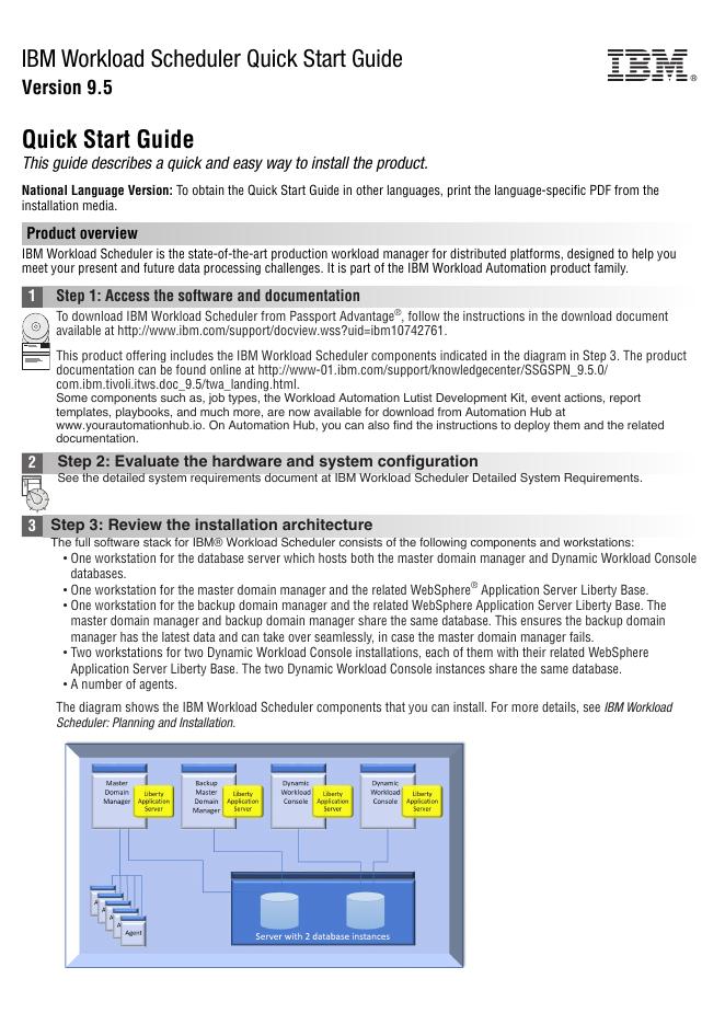 IBM Workload Scheduler 快速<em>入门</em>指南 海报