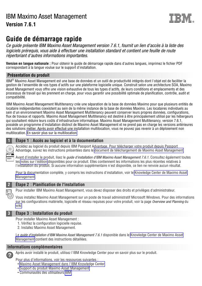 IBM Maximo Asset Management 7.6.1 快速<em>入门</em>指南 海报