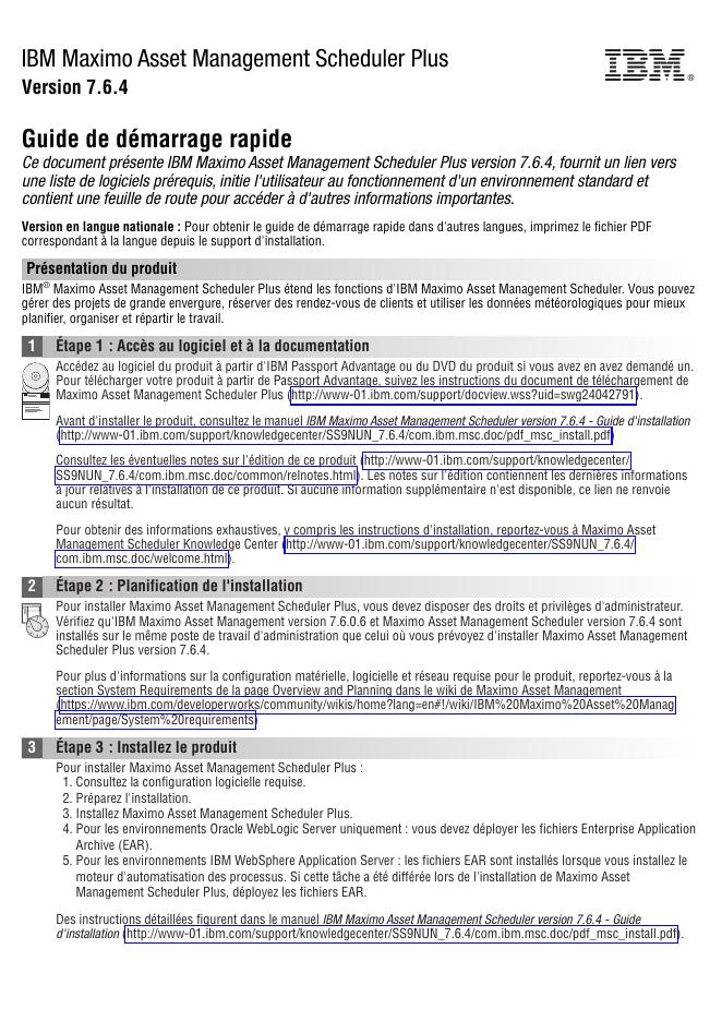 IBM Maximo Asset Management Scheduler Plus 快速<em>入门</em>指南 海报