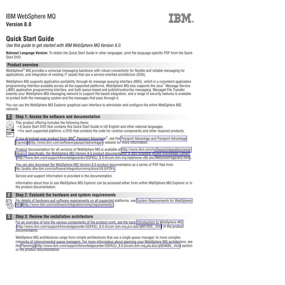 WebSphere MQ 8.0 快速<em>入门</em>指南 海报
