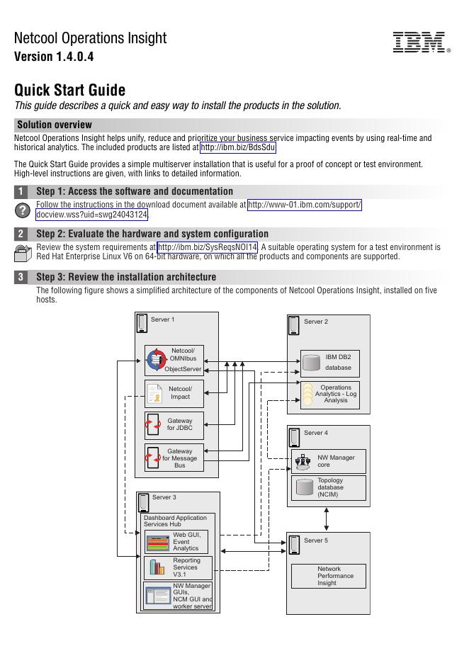 Netcool Operations Insight V1.4.0.4快速<em>入门</em>指南 海报