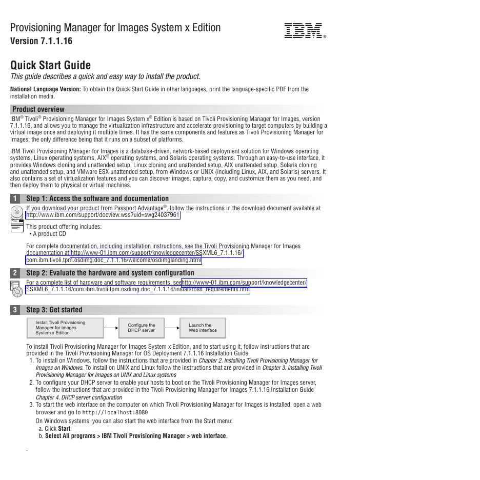 IBM® Tivoli® Provisioning Manager for Images System x® Edition 快速<em>入门</em>指南 海报