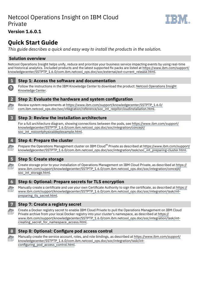 IBM® Netcool® Operations Insight on IBM Cloud Private 快速<em>入门</em>指南 海报