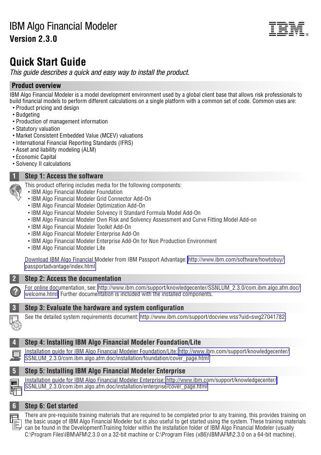 IBM Algo Financial Modeler V2.3.0快速<em>入门</em>指南 海报
