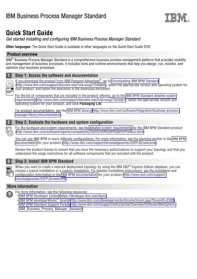 IBM Business Process Manager Standard 快速<em>入门</em>指南 海报