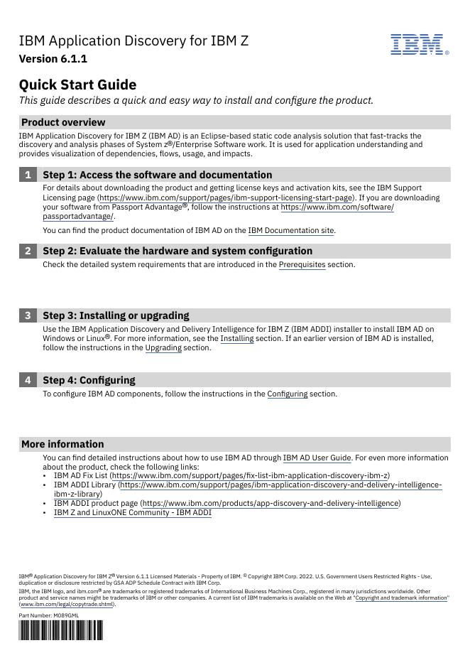 IBM Application Discovery for IBM Z快速<em>入门</em>指南 海报