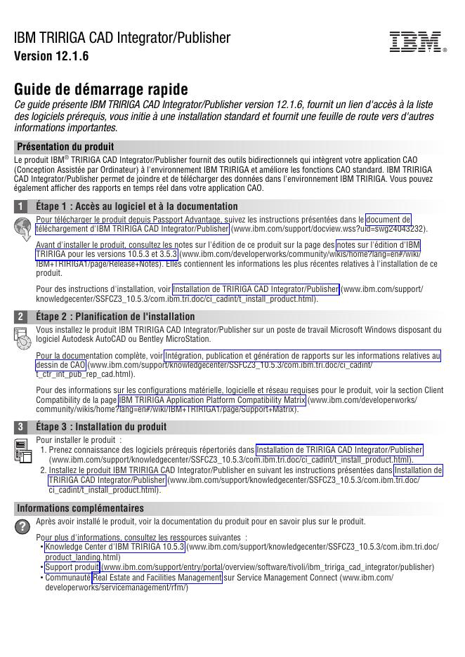 IBM TRIRIGA CAD Integrator/Publisher 快速<em>入门</em>指南 海报