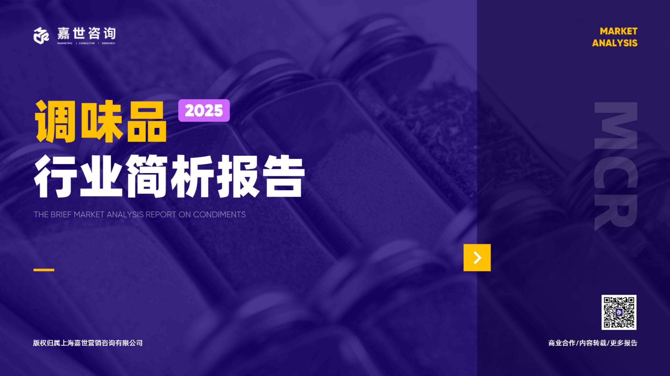 嘉世咨询：2025年调味品市场简析报告海报