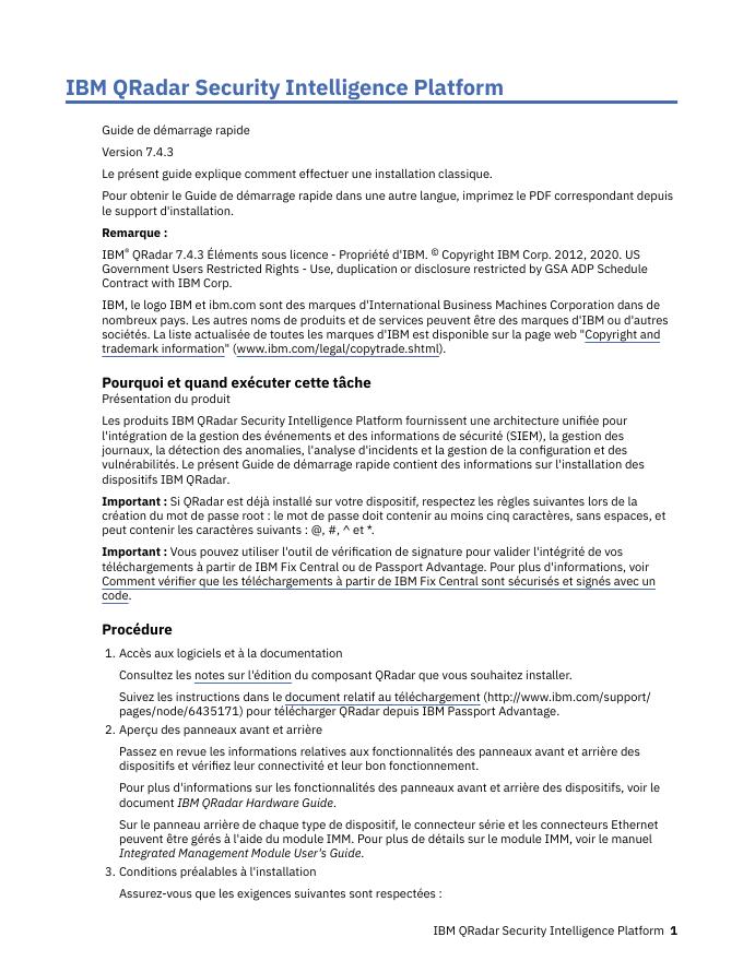 IBM QRadar Security Intelligence Platform 快速<em>入门</em>指南 海报