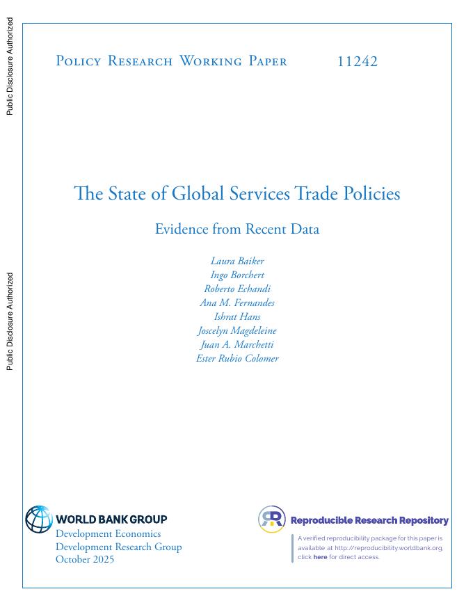 世界银行：全球服务贸易政策状况：来自最新数据的证据（英文版）