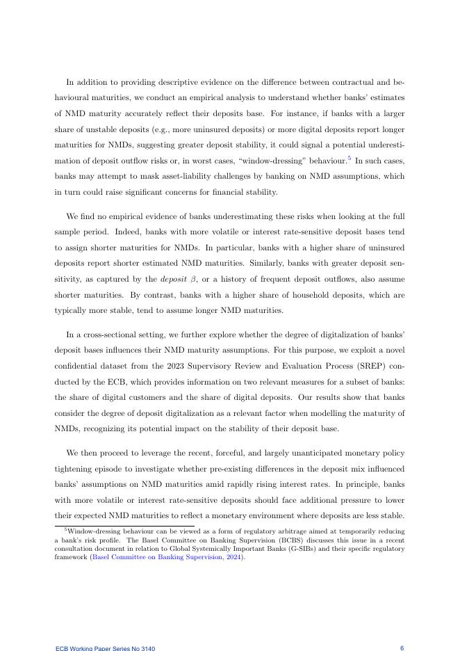 欧洲央行：基于假设的银行业务？银行如何模拟存款到期日（英文版）_第7页