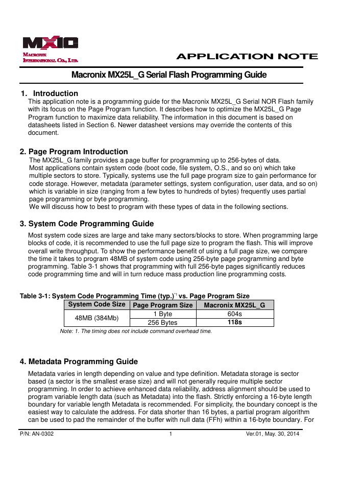 MX25L_G系列NOR闪存<em>芯片</em>编程指导手册 海报