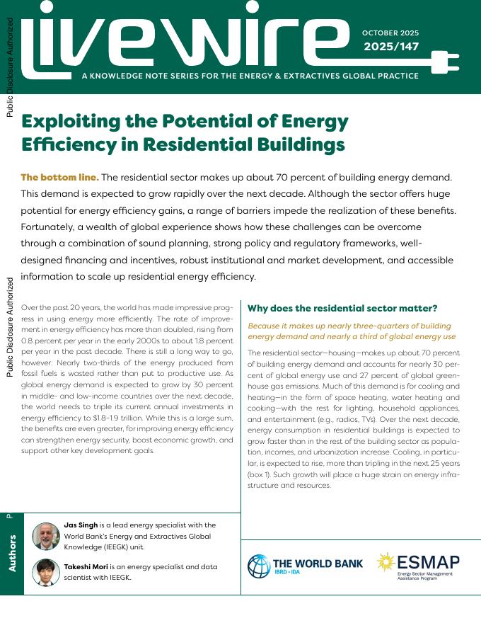 世界银行：2025年开发住宅建筑节能潜力报告（英文版）海报