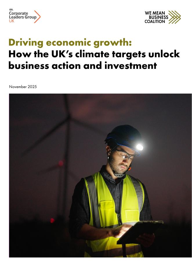 全球商业气候联盟：2025年推动经济增长：英国气候目标如何释放商业行动和投资报告（英文版）海报