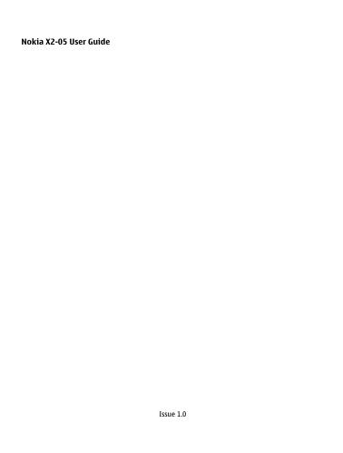 Nokia X2-05 User Guide