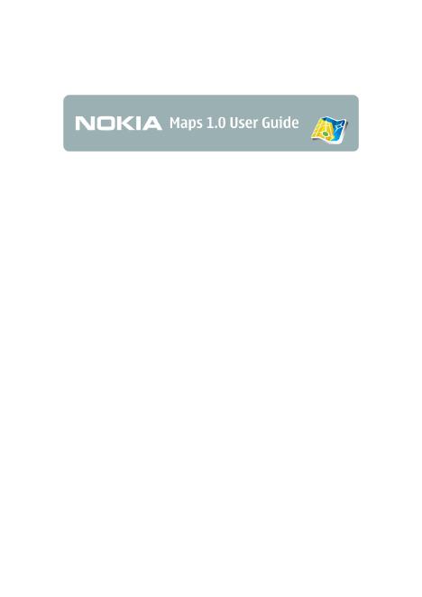 Nokia Maps 1.0 user guide