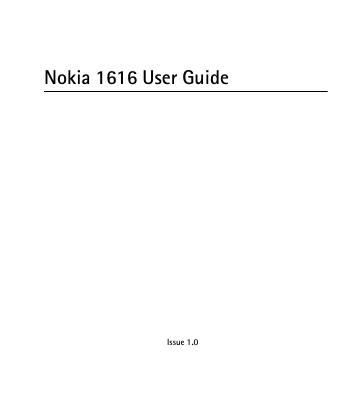 Nokia 1616 User Guide(3)