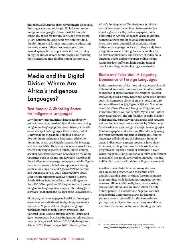 加拿大国际治理创新中心CIGI：2025年人工智能和语言数据在非洲的爆发：应对低资源挑战政策简报（英文版）_第8页