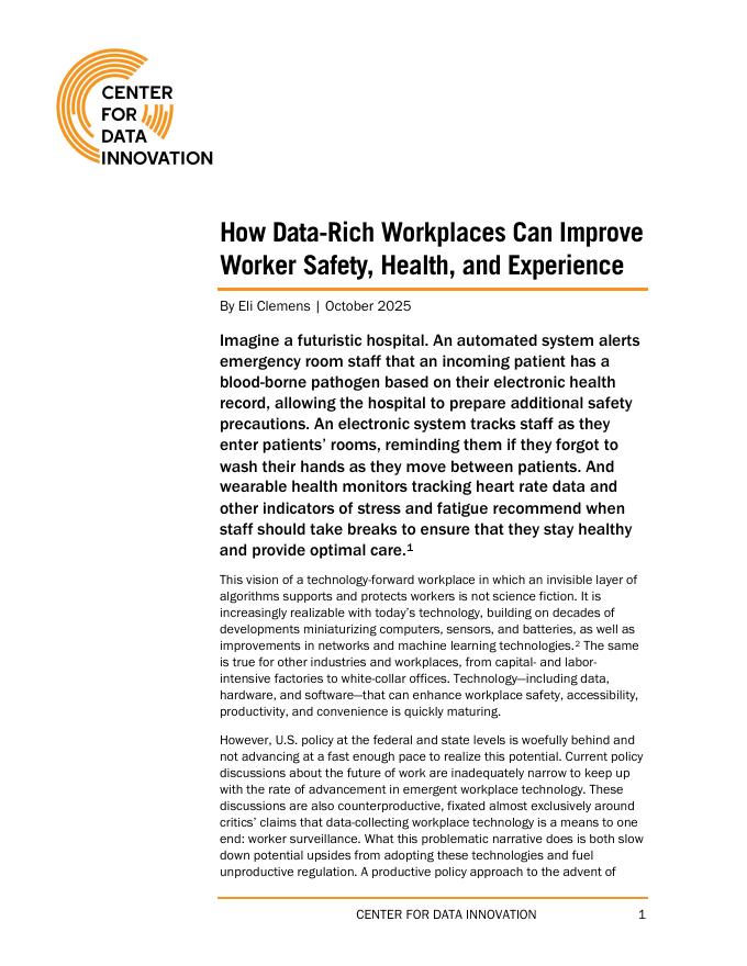 ITIF：2025年数据丰富的职场如何改善工人安全、健康和体验报告（英文版）海报