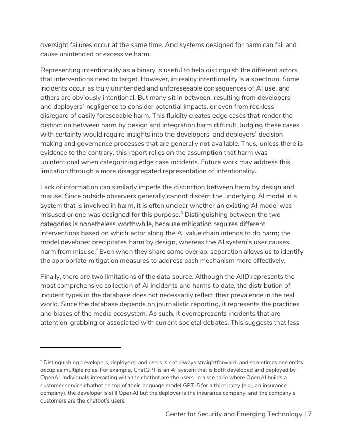 CSET：2025年人工智能伤害的机制：从人工智能事件中吸取的教训报告（英文版）_第8页