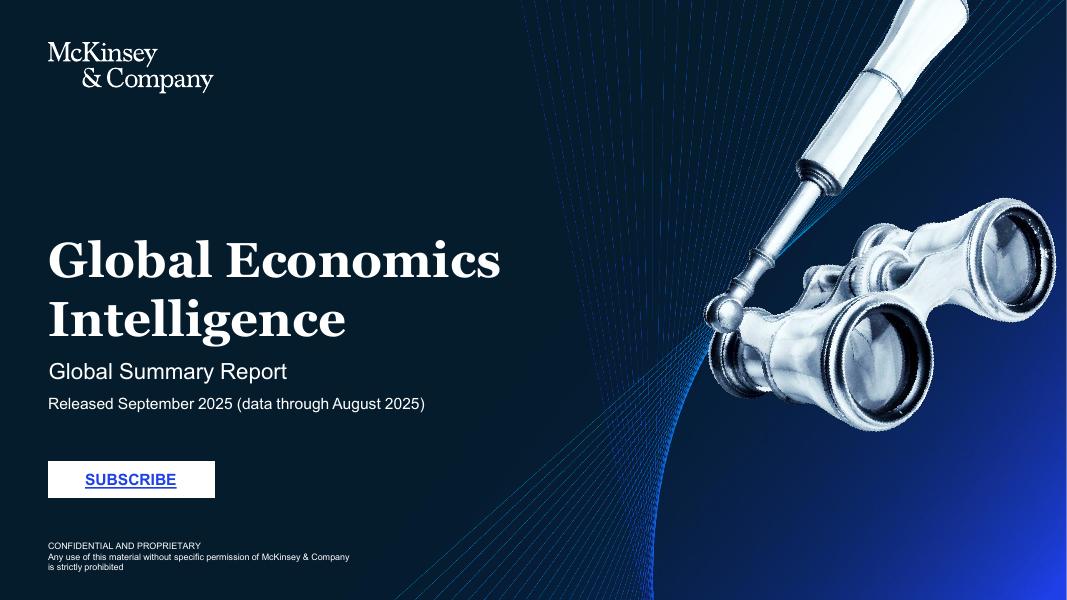 麦肯锡：2025年9月全球经济情报执行摘要全球总结报告（英文版）海报