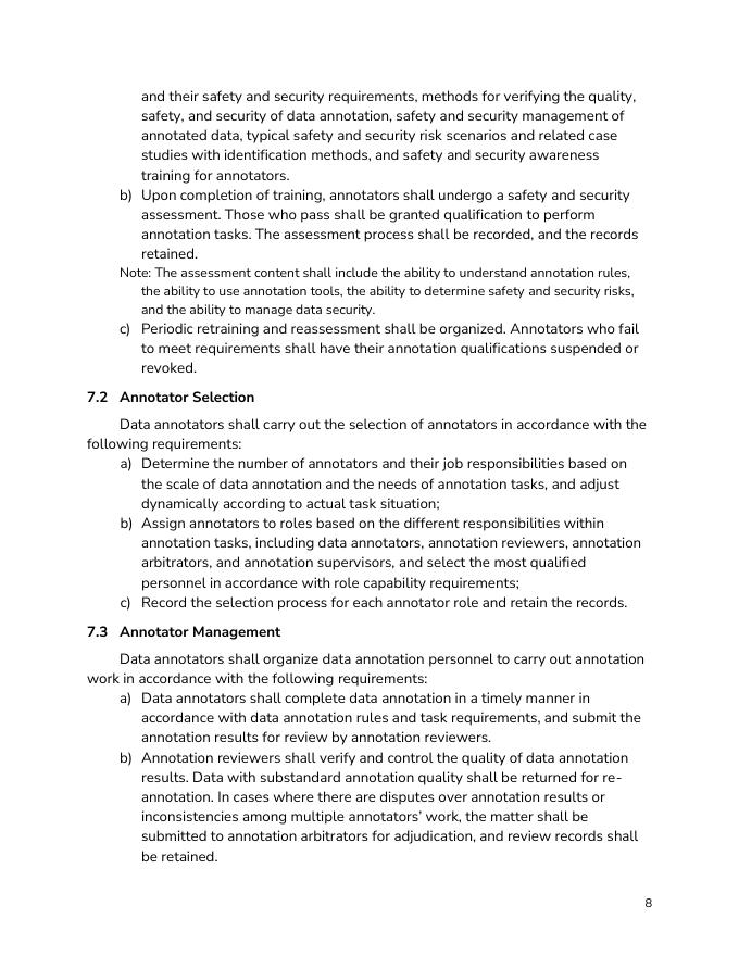 CSET：2025年网络安全技术生成式人工智能数据标注安全规范（征求意见稿）（英文版）_第10页