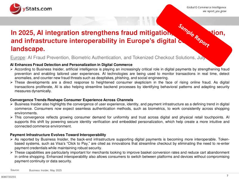 yStats：2025年全球汇编：第3卷欧洲的电子商务、支付和人工智能转型样本报告（英文版）_第7页