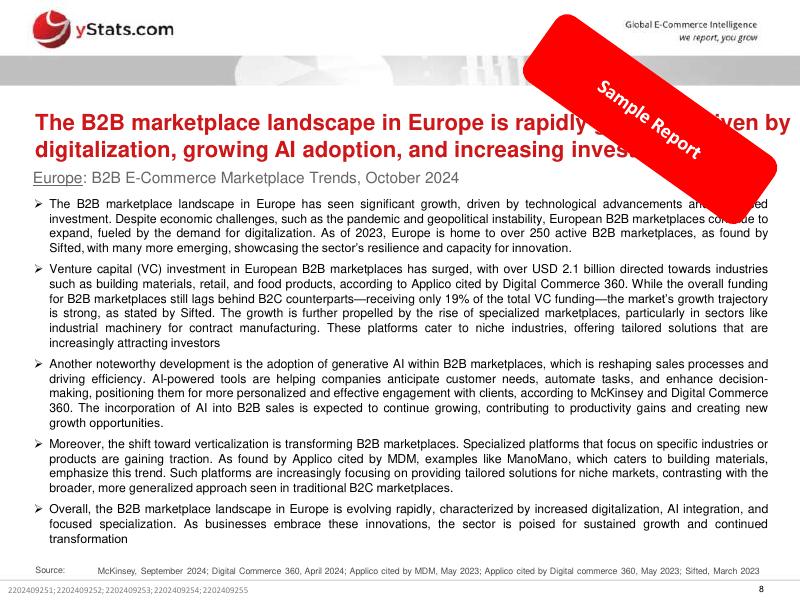yStats：2025年全球汇编：第3卷欧洲的电子商务、支付和人工智能转型样本报告（英文版）_第8页