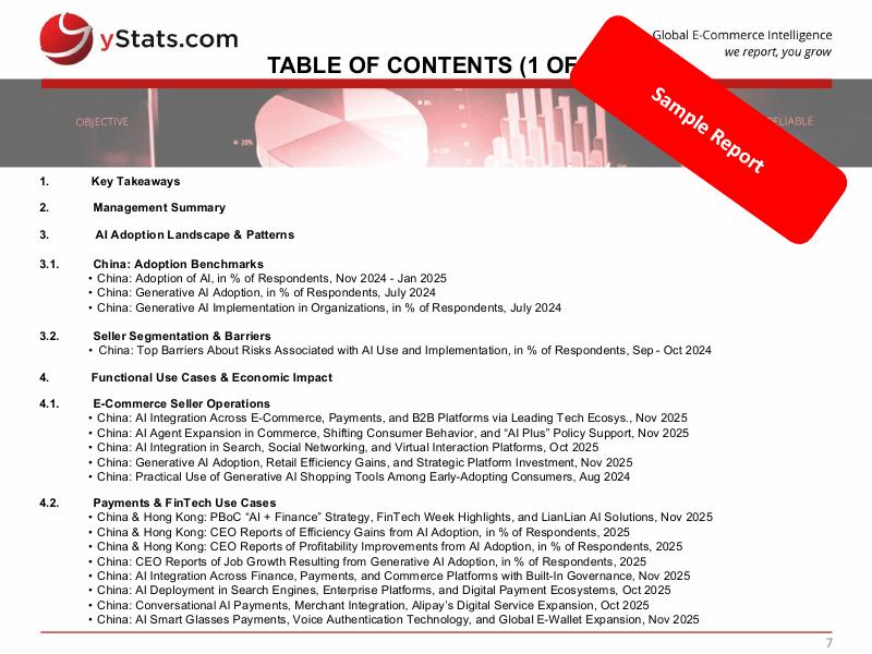 yStats：2025年中国电子商务生态系统中的人工智能转型：法规、基础设施和数字支付的整合样本报告（英文版）_第7页