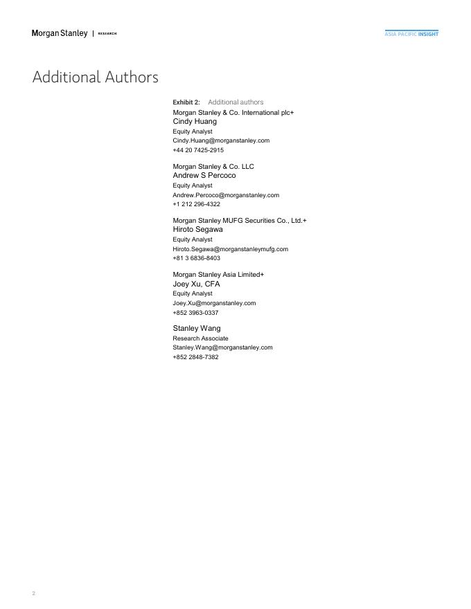 Morgan Stanley：2025年中国汽车零部件：拓展海外市场-零部件供应商走向全球化报告（英文版）_第2页