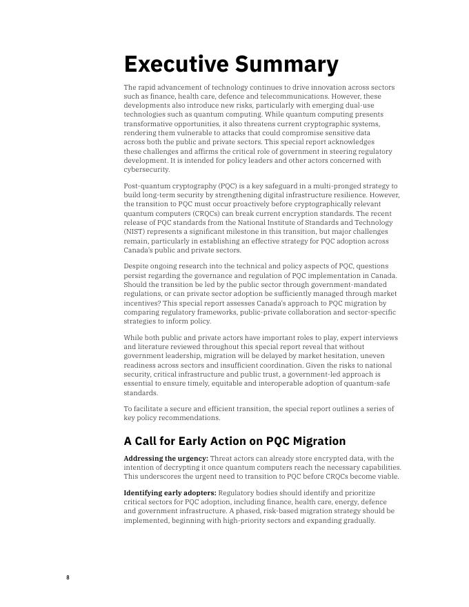 加拿大国际治理创新中心CIGI：加拿大向后量子密码学的移民：公私角色（英文版）_第8页