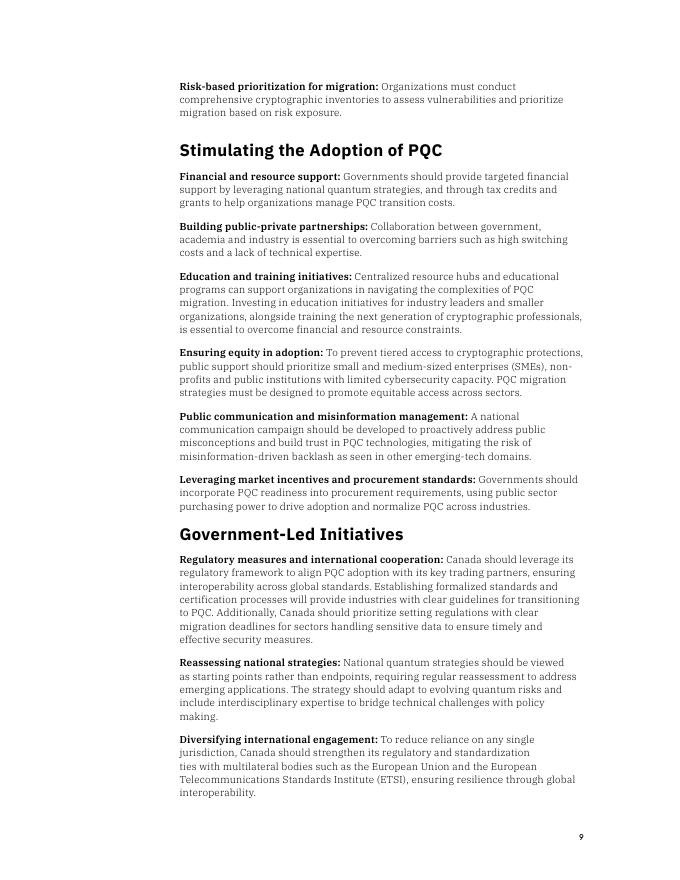 加拿大国际治理创新中心CIGI：加拿大向后量子密码学的移民：公私角色（英文版）_第9页