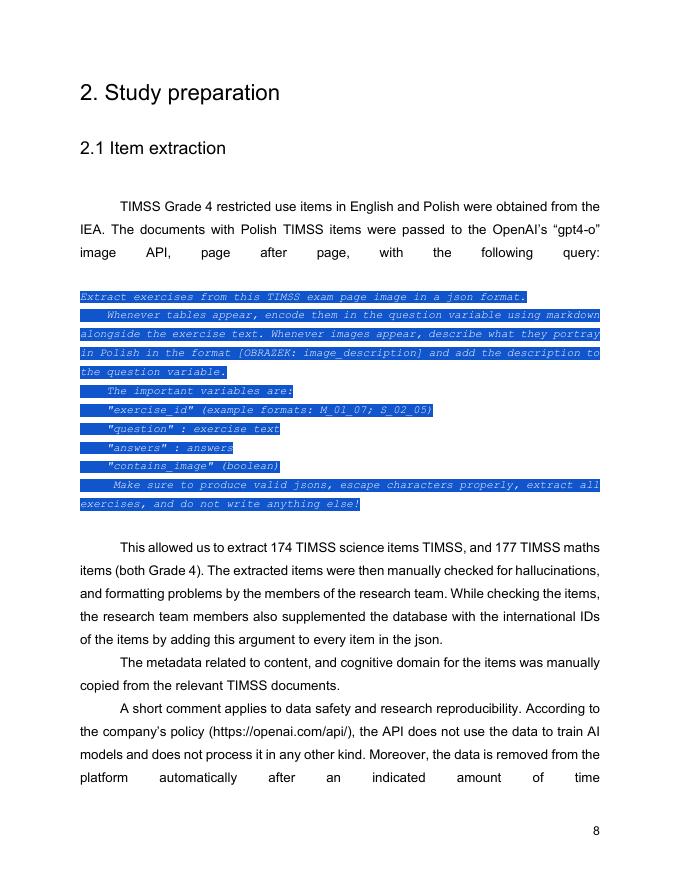 国际教育成就评价协会（IEA）：2023年使用大语言模型进行自动题库生成：TIMSS四年级的发展与验证报告_第8页