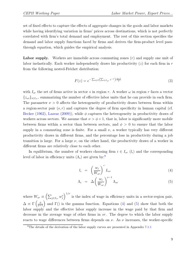 法国预测与国际信息中心：劳动力市场力量、出口价格和传递（英文版）_第9页