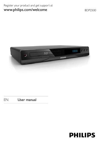 PHILIPS BDP2500 user manual