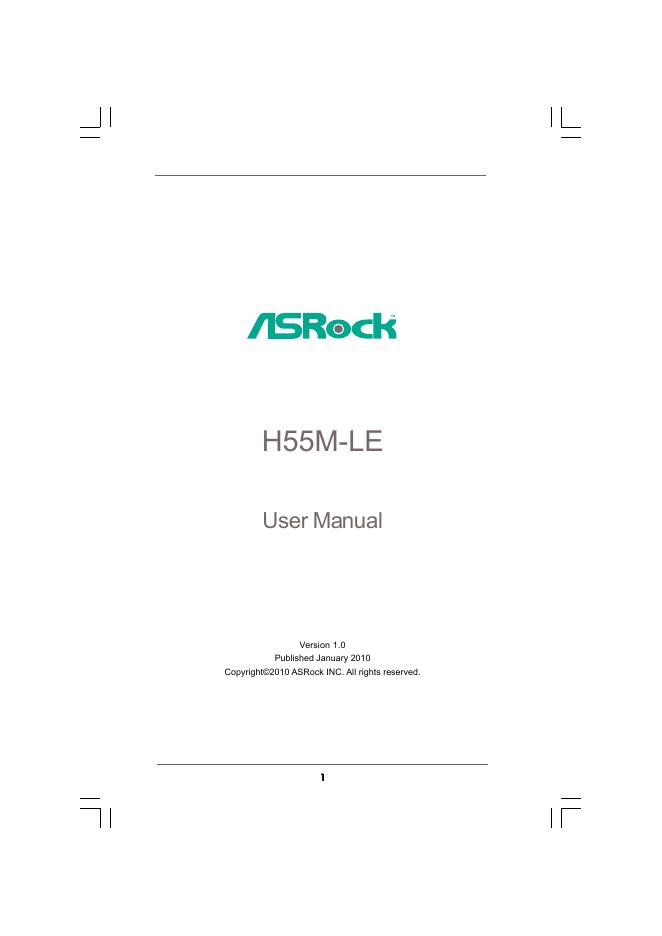ASRock H55M-LE User Manual