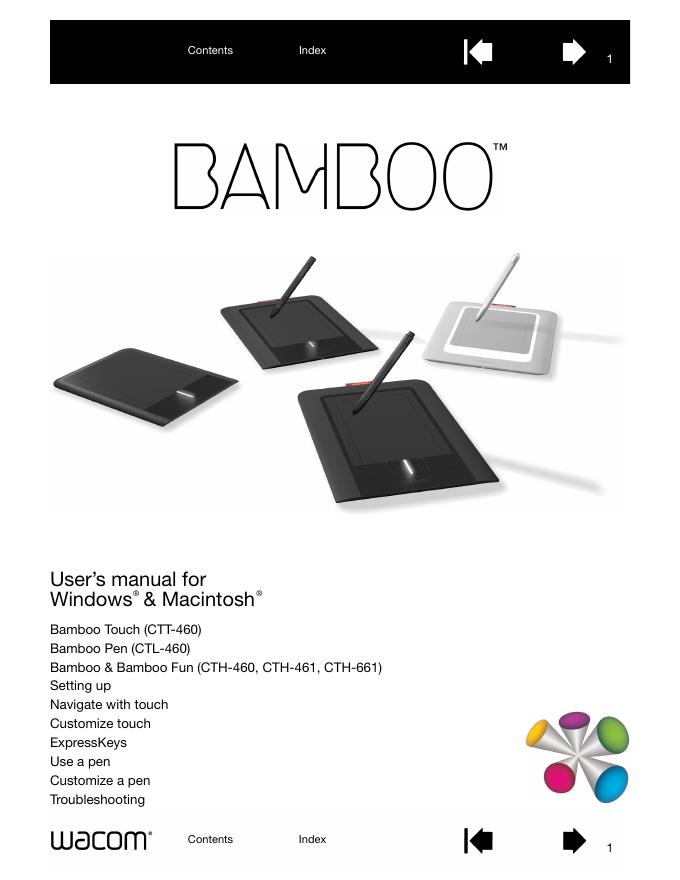 BAMBOO User'smanual for Windows&Macintosh
