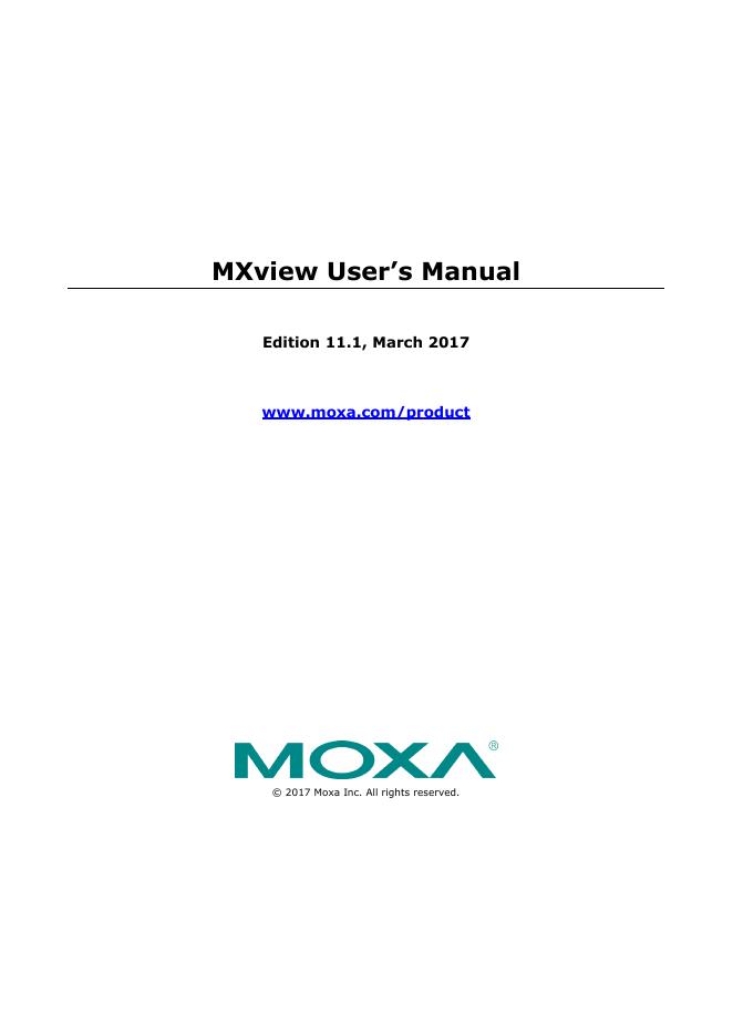 moxa mxview用户手册
