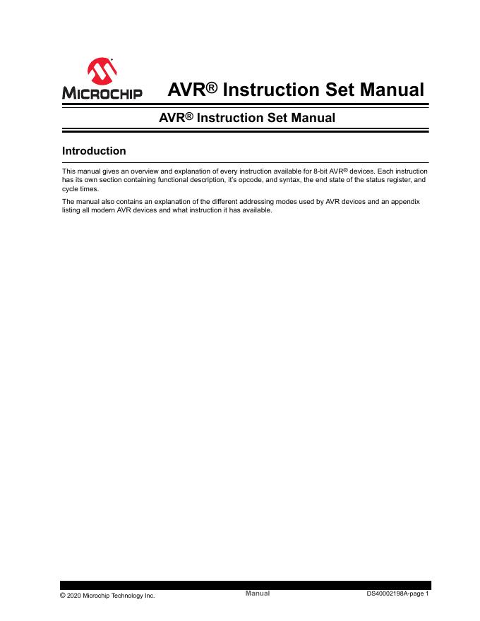 AVR®指令集手册